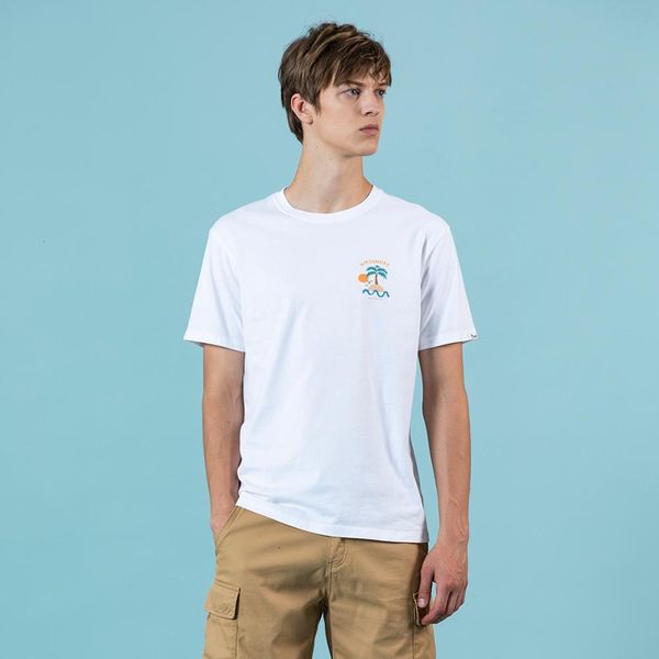 

2021 summer new coconut palm print t-shirt men fashion holiday vacation thin breathable 100% cotton tees plus size tshir 0fhc, White