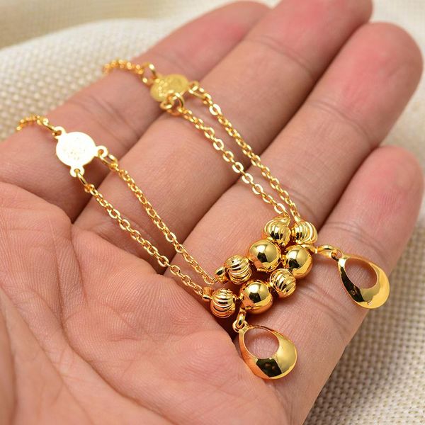 

anklets annayoyo dubai arab vintage gold color link chain for women men baby ankle bracelet fashion beach accessories jewelry, Red;blue