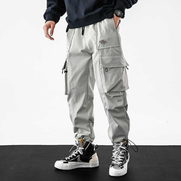 Streetwear Moda Rahat Jogger Erkekler Yüksek Kalite Gevşek Fit Büyük Cep Kargo Pantolon Hip Hop Kentsel Techwear Giyim Punk Pantolon