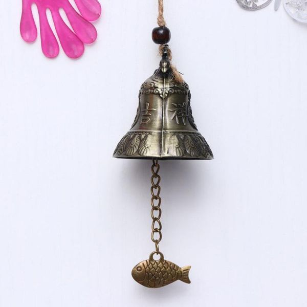 

decorative objects & figurines 2pcs metal leather pattern wind bells hanging pendant traditional chime