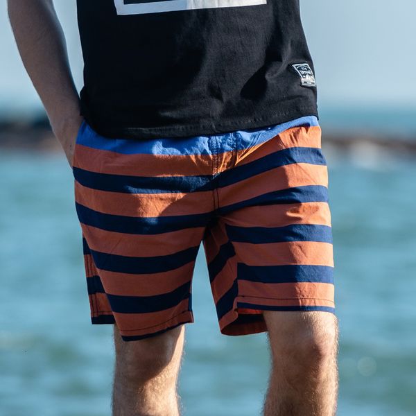 

2019 new summer beach strip printed casual quick dry board shorts bermuda men short broek drop shipping abz349, White;black