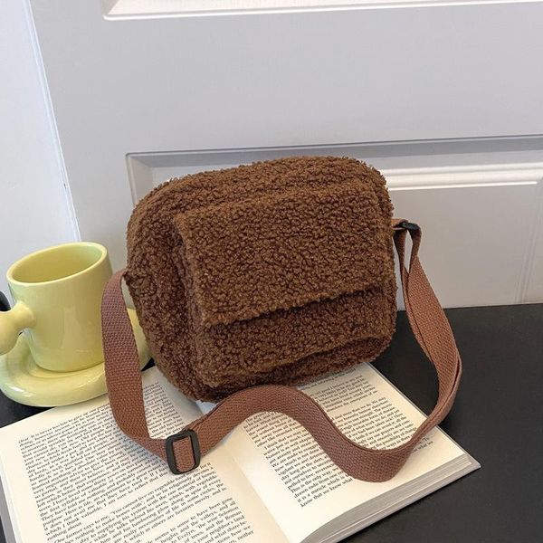 

evening bags autumn/winter plush bag female 2021 korean version one-shoulder underarm trendy fashion small square