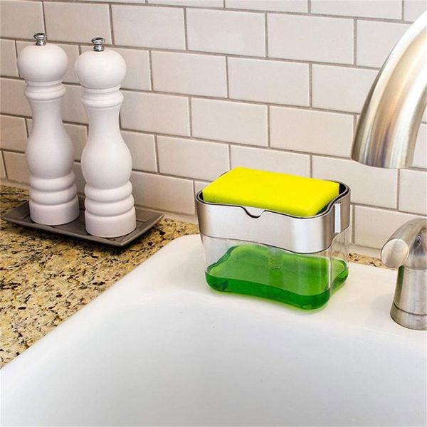 

liquid soap dispenser rack bathroom accessories 2-in-1sponge and sponge caddy 13 ounces sink drainer