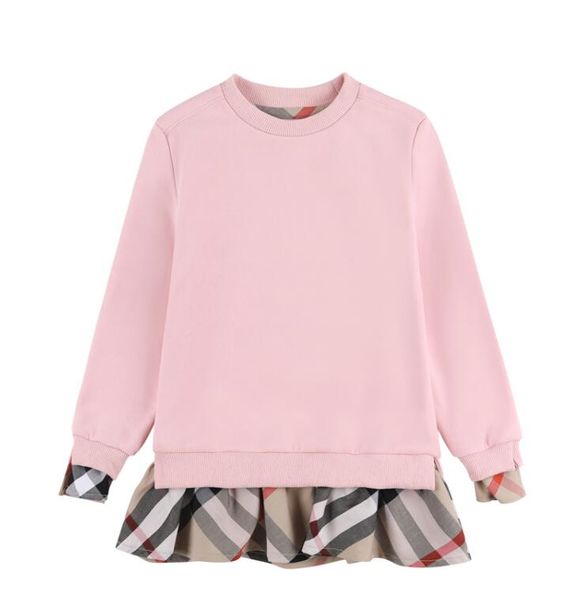 

children's long sleeve t-shirt set fashion round neck shirt girls' clothing, White