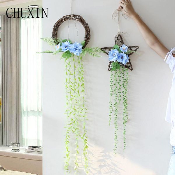 

decorative flowers & wreaths artificial flower wall decoration simulation plants door buckle living room balcony cafe el creative jewelry di
