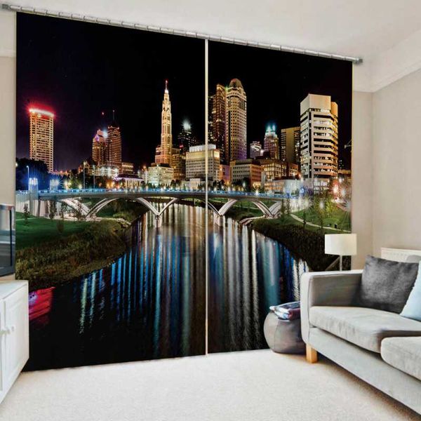 

curtain & drapes luxury blackout 3d curtains for living room office bedroom nity city building stereoscopic