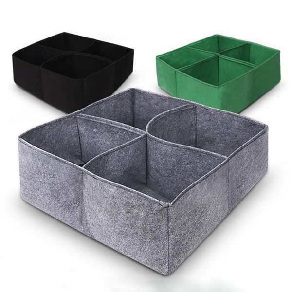 

planters & pots fabric raised planting bed garden planter felt 4 divided grids durable grow pot carrot flower vegetable