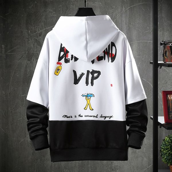 

main printed style push-up hooded korean long sleeve sweater men's kg-531, Black