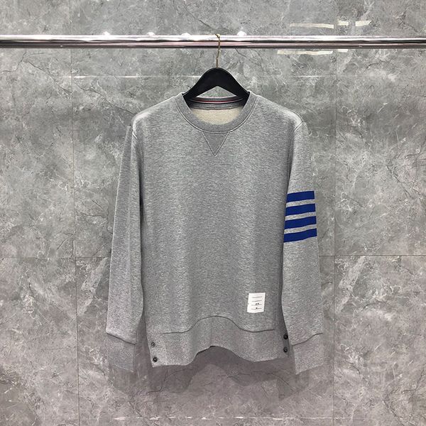 

men's hoodies & sweatshirts and women's round neck cotton sweatshirt, blue stripe sportswear, casual coat, fashion br, spring autu, Black