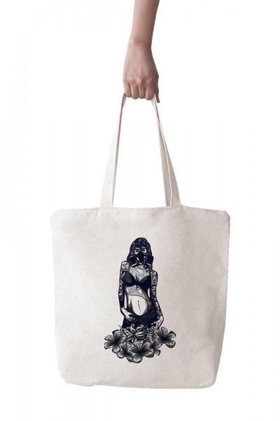 

shopping bags angemiel bag large gas masked attractive women beach tote