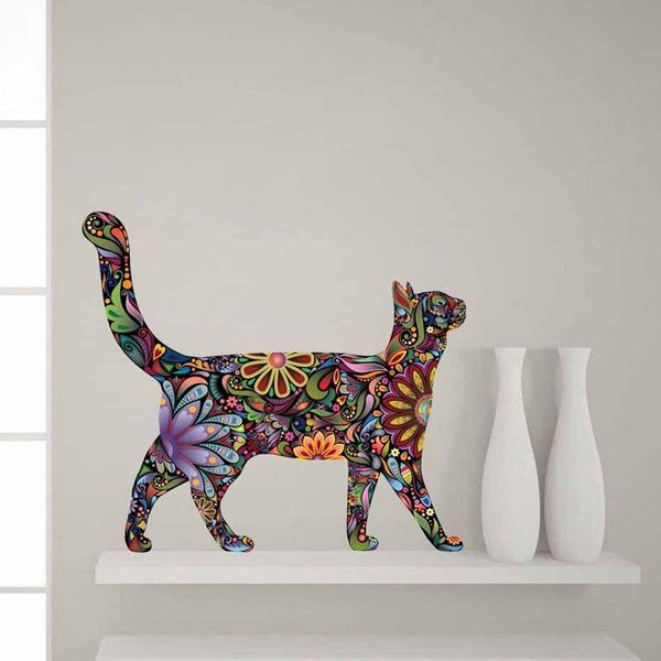 

wall stickers abstract creative mandala flower cat horse decals for living room bedroom decoration diy decor
