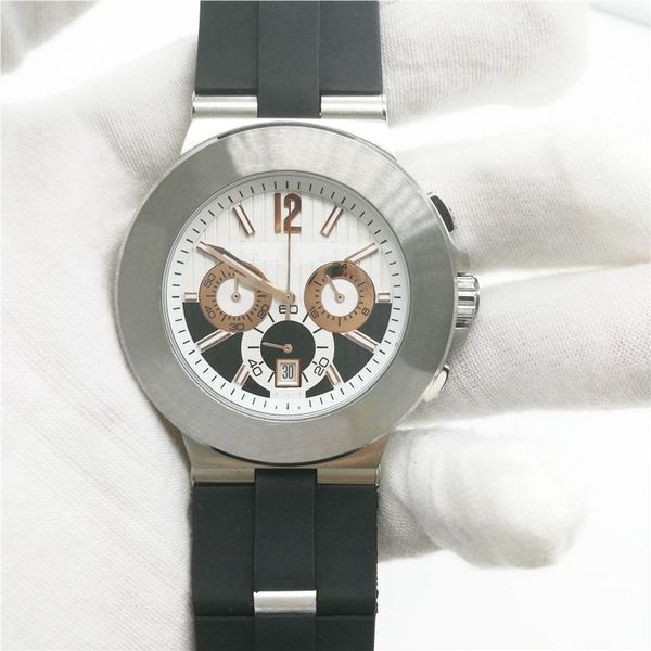 

u1 luxury watch men bulgarii 44mm quartz small dial work tick movement stainless steel battery relogio masculino male clock, Slivery;brown