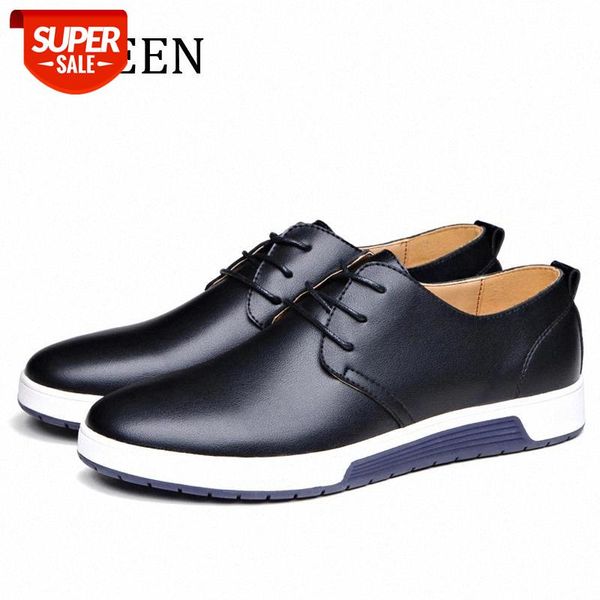 

yween men's casual shoes luxury men leather shoes breathing holes men oxford flats big size leisure #iw05