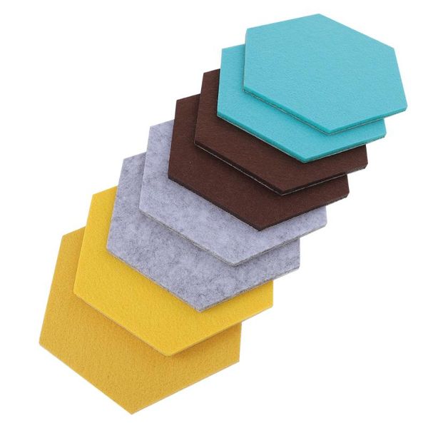 

wall stickers 8pcs hexagon felt bulletin board useful pin memo for home office
