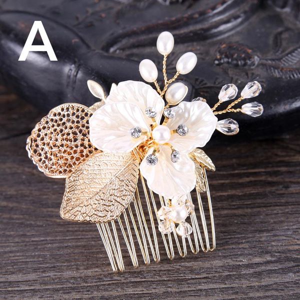 

hair clips & barrettes flower comb wedding accessories rhinestone headband bridal tiara pins jewelry, Golden;silver