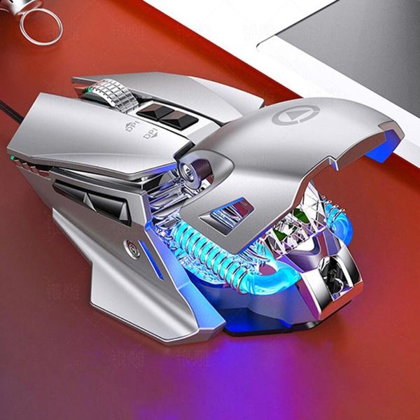 

gaming mechanical wired mouse macro programming pressure glowing mice