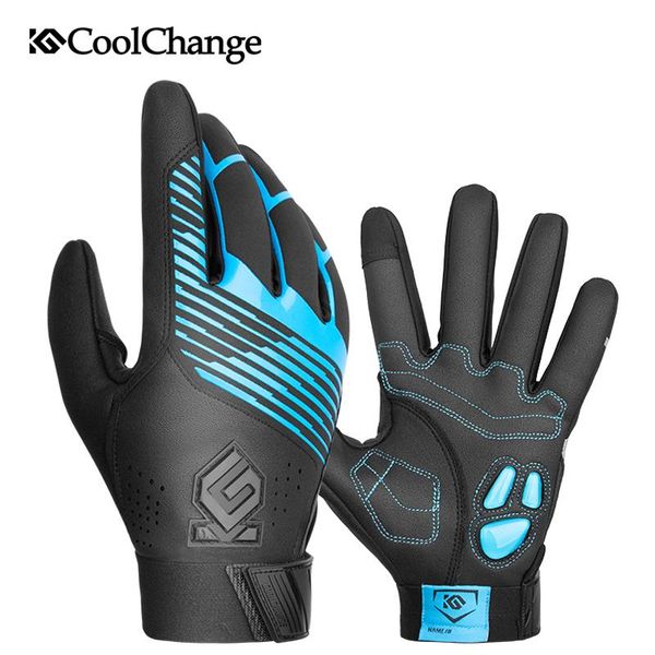 

coolchange gloves motorcycle touch screen glove cycling leather bicycle damping mountain bike full finger glove mtp accessories