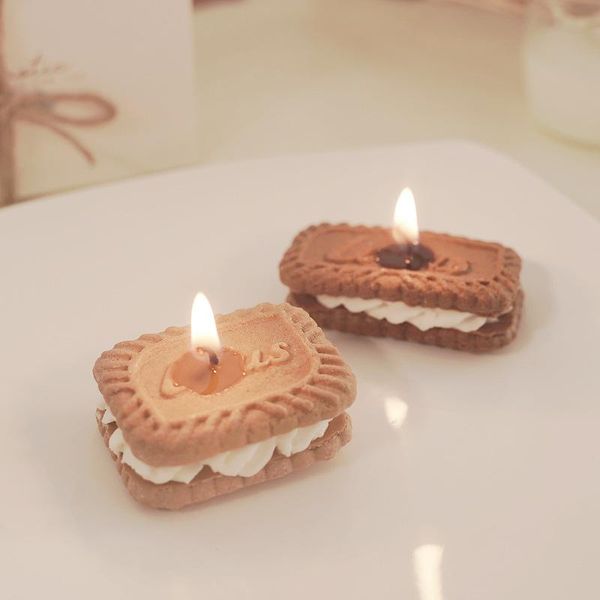 

candles biscuit shape candle silicone home handmade chocalate baking white 1pc