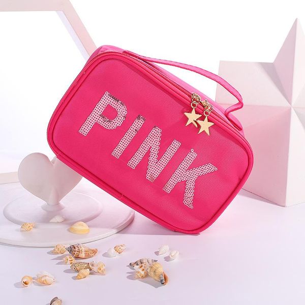 

cosmetic bags & cases fashion pink make up bag waterproof laser women neceser organizer pvc storage case pouches beauty box