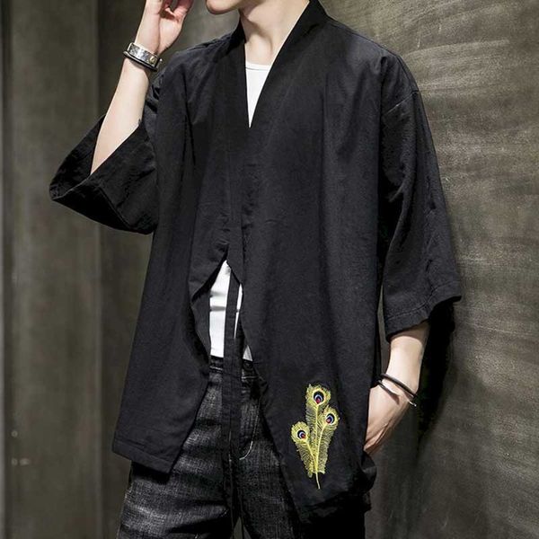 

men's casual shirts jacket inch shirt men's fashion retro style tang jacket casual clothes spring and autumn lego zen china, White;black