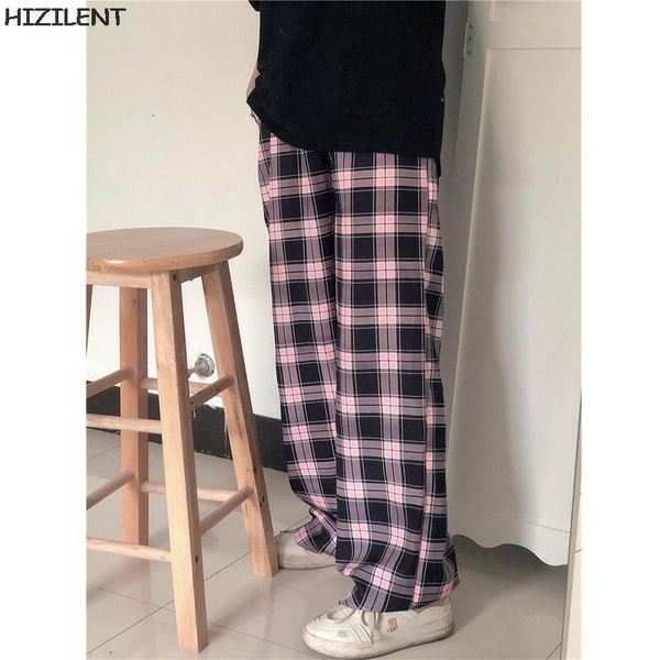 

women's pants & capris black and pink plaid graphic sweatpants for women 2021autumn y2k harajuku oversize sports trousers female street, Black;white