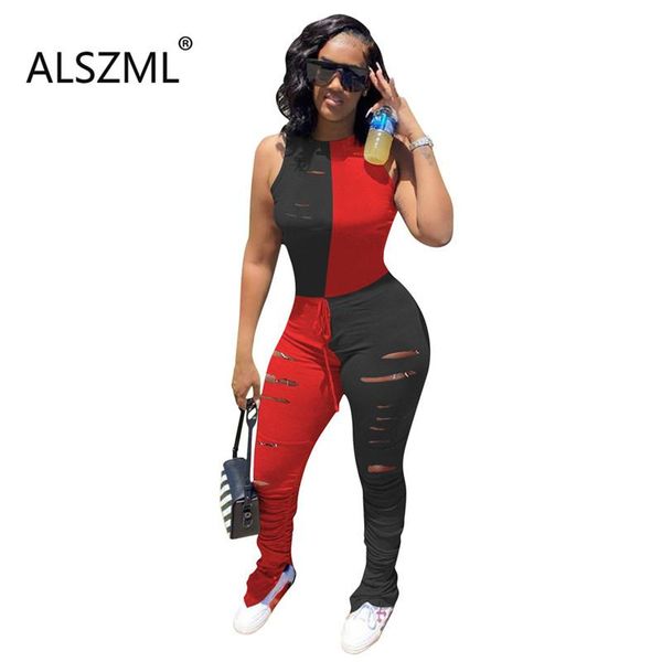

gym clothing young party women fashion hanging neck sleeveless skinny jumpsuits high street lady sheath bodysuits, White;black