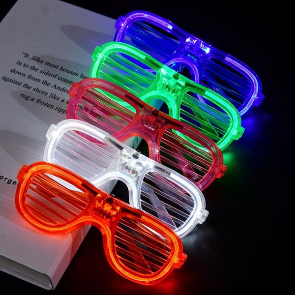 

sunglasses 1pcs light up party shutter style luminous glasses led shades wedding carnival halloween nightclub cosplay supplies, White;black