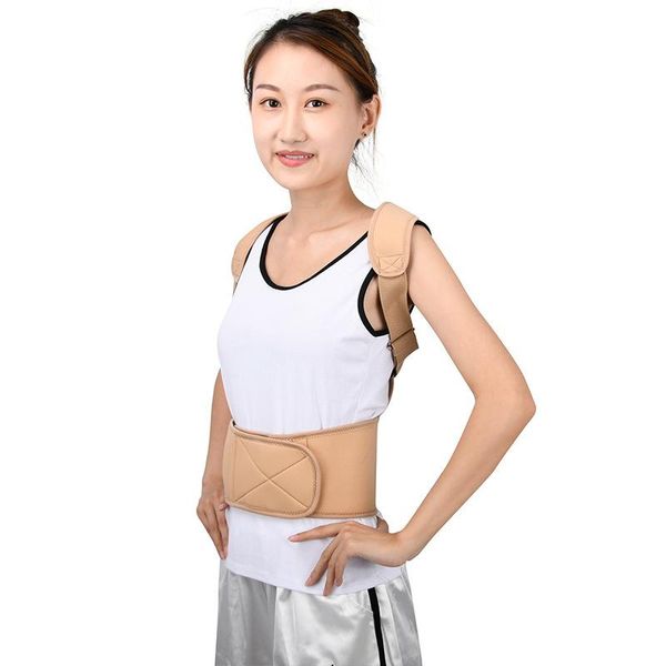

new-posture corrector support back shoulder brace belt therapy men women, Black;blue
