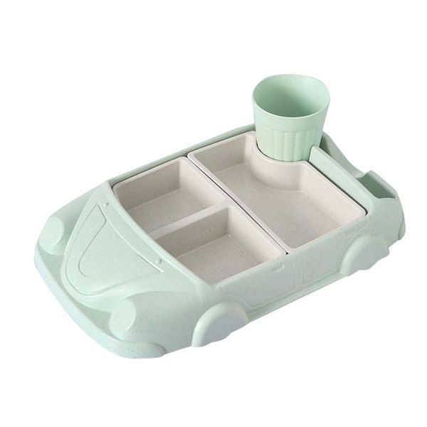 

dishes & plates car shape dinner plate tray children grid supplementary tableware kitchen bamboo fiber cartoon thrifty