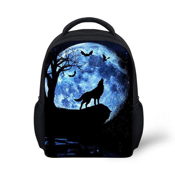 

school bags baby mini toddler cool wolf print children daily bag small 3d animal kindergarten kids boys backpacks