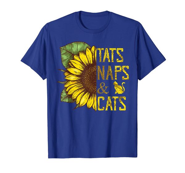 

sunflower tats naps cats sunflower tshirt cat lover gifts, White;black