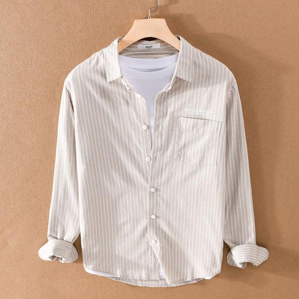 

men's casual shirts 2021 suehaiwe's brand stripe shirt men long-sleeved trendy comfortable for chemise camisa, White;black