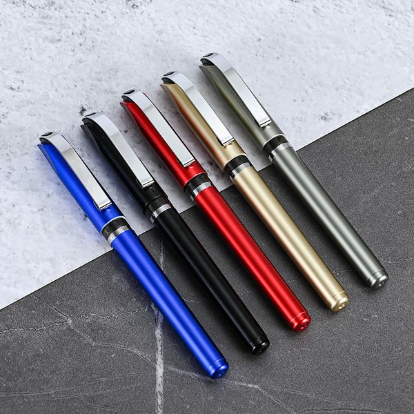 

metal creative signature pen activity advertisement neutral black office busins gift, Blue;orange