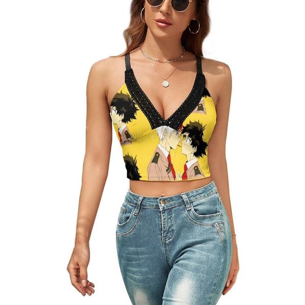

women's tanks & camis deku tank colorful street wear printed camisole strap club crop, White