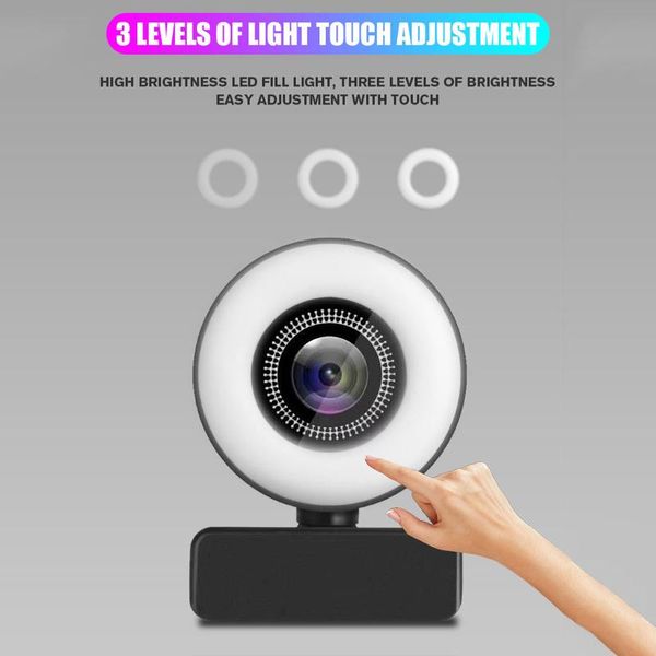 

webcams 4k 5 million hd usb fill light mini camera multi-functional webcam lapcomputer accessories drop