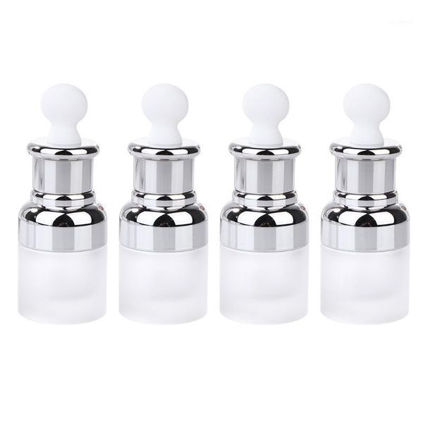 

storage bottles & jars 4pcs frosted glass empty bottle essential oil skin care liquid container eye dropper bottle(40 /30/20ml)