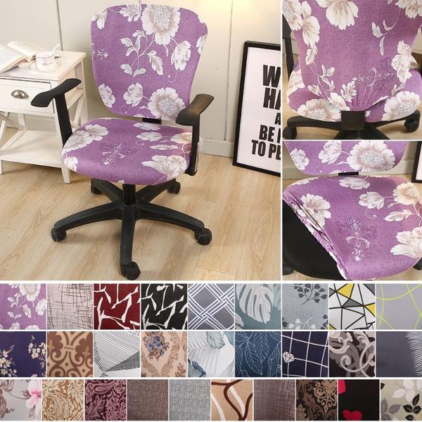 

printed computer chair cover spandex office chair cover 2 pieces set for back and base