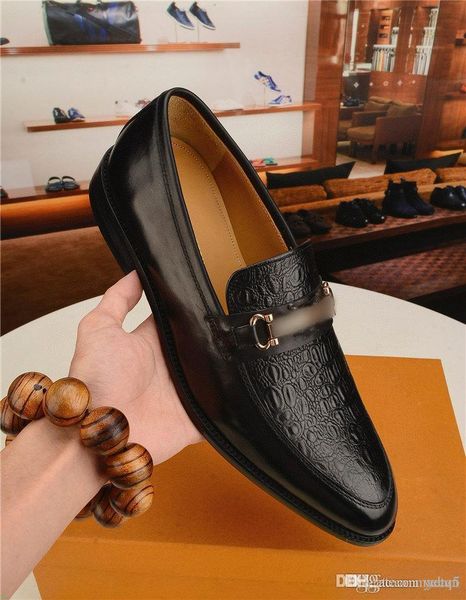 

iduzi iduzi genuine leather luxury men dress shoes big size 38-44 good quality leisure designeer man formal business oxfords 33, Black