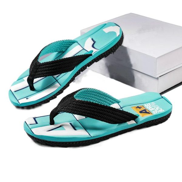 

slippers 2021 style summer flip flop men's outdoor antiskid casual soft bottomed beach sandals plus size 40-45, Black