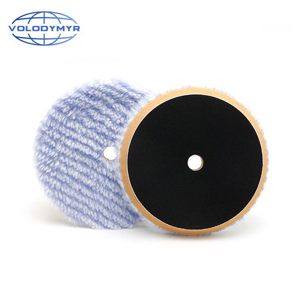 

care products volodymyr lambs woolen polishing pad 5/6/7inch hook and loop for car polish machine detail mirror finish cutting disk