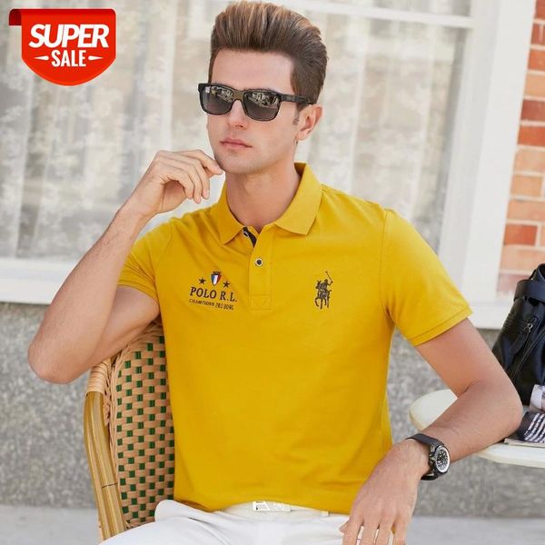 

2020 brand polo shirt men summer short sleeve plussize homme clothing designer fashion casual luxury 100%cotton #7i91, White;black