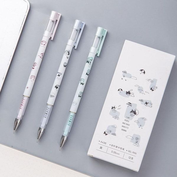 

gel pens 12pcs animal theme student pen 0.35mm comfortable and smooth writing experience carbon office school