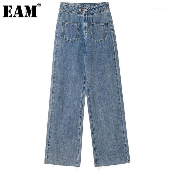 

women's jeans women's [] blue long denim leisure wide leg high waist loose women trousers fashion tide spring autumn 2022 1dd5502