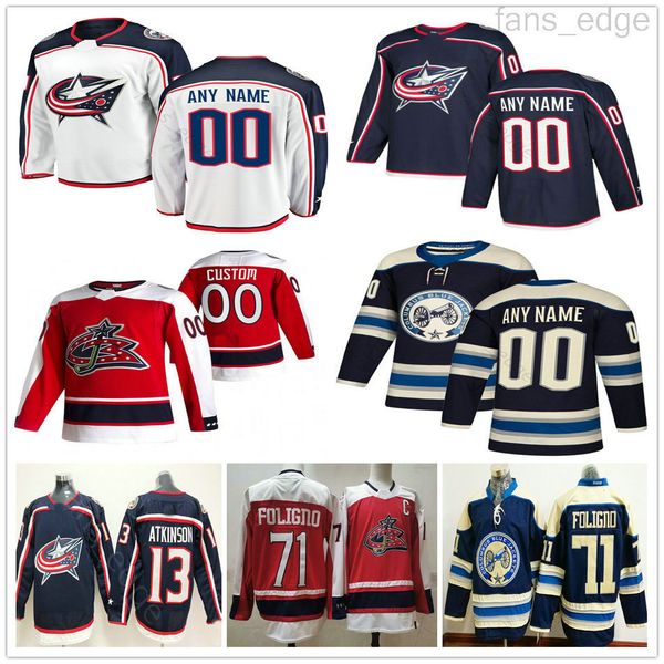 

custom men women kids 2021 reverse retro columbus blue jackets patrik laine cam atkinson seth jones zach werenski joonas korpisalo jerseys, Black;red