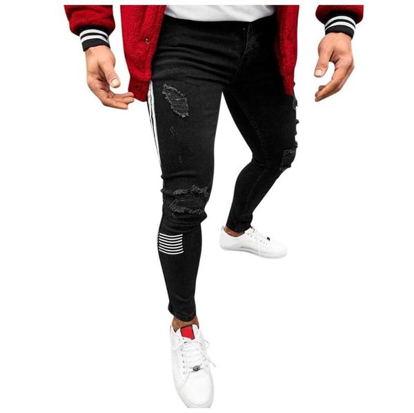 

men's jeans 2021 baggy cargo fashion harlan cotton streetwear harajuku pants joggers elastic waist trousers, Blue