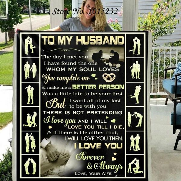 

blankets letter blanket to my husband 3d printed fleece for beds thick quilt fashion throw from love your wife gift w112