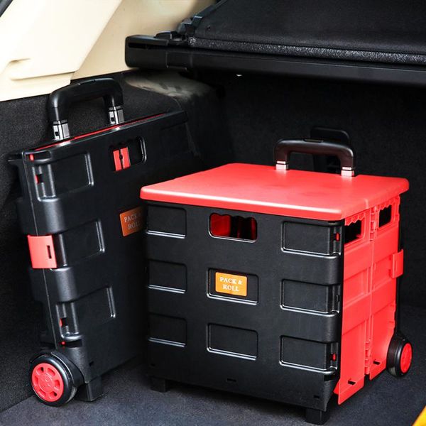 

car organizer trunk storage box folding plastic multi-function portable tail