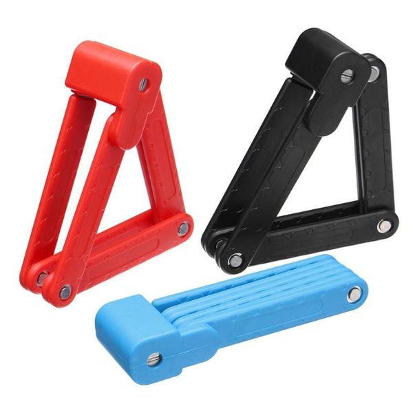 

bike locks bicycle folding lock highly anti-theft performance safety tool portable alloy steel durable accessories