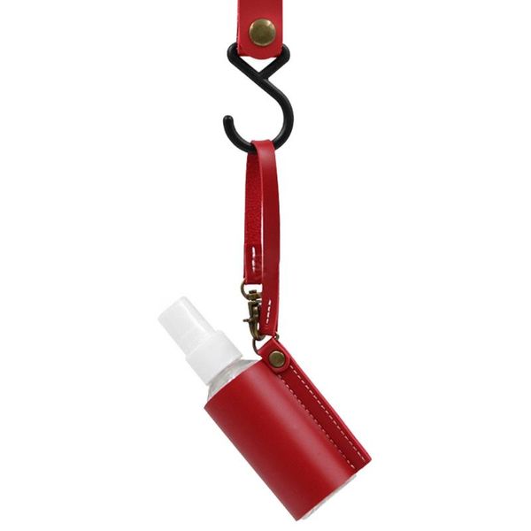 Lagerflaschen Gläser 40JD Leerer Sprühflasche PU-Leder Hand Sanitizer Hängen Keychain Halter Nachfüllbare Reise-Träger wiederverwendbar