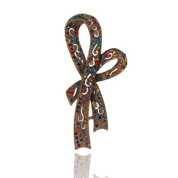

factory selling diamond inlaid bowknot brooch silk scarf button christmas